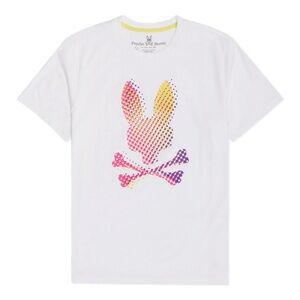 Psycho Bunny White Tee with Yellow Trim